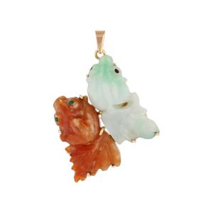 Jade Koi Carp Pendant