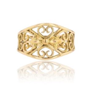 Filigree Yellow Gold Ring