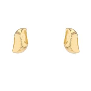 Yellow Gold Comma-shaped Stud Earrings