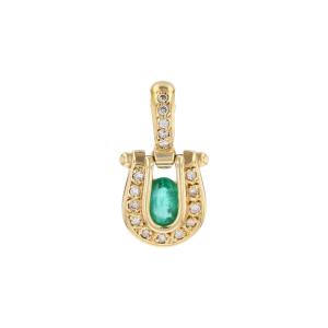 Emerald And Diamond Pendant