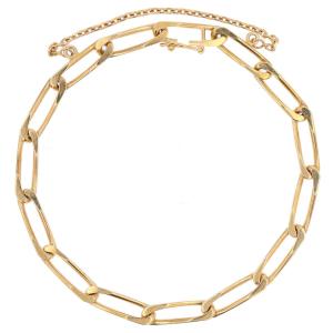 Rose Gold Bracelet With Rectangular Links