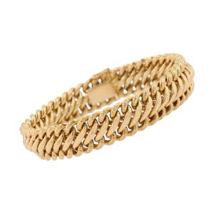 Yellow Gold American Mesh Bracelet