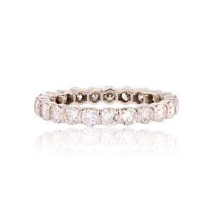Full Eternity Diamond Wedding Band In White Gold