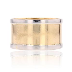 Wide Ring In Two Golds
