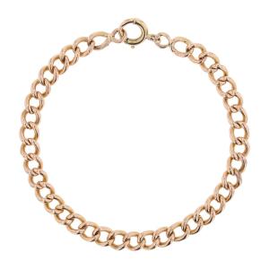 Bracelet With Pink Gold Curb Chain