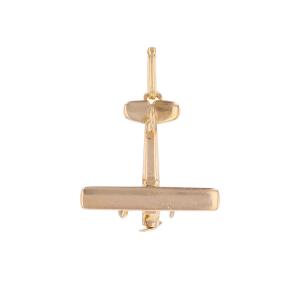 Yellow Gold Airplane Pendant Charm