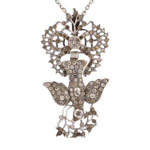 Antique Saint Esprit Silver Necklace