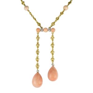Necklace Negligee Coral Skin Angel And Diamonds