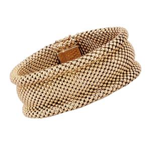 Vintage Soft Gold Woven Gold Bracelet