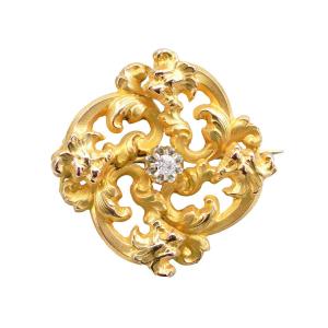 Brooch Ancient Art Nouveau Diamond