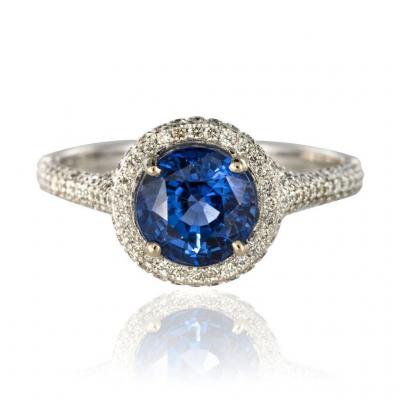 Ceylon And Diamonds Sapphire Ring