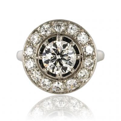 Diamonds Art Deco Round Ring
