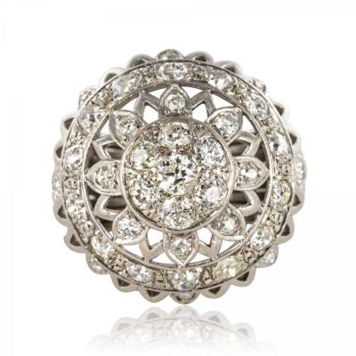 White Gold Diamond Cocktail Ring