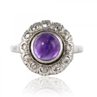 Ancient Amethyst Diamonds Ring