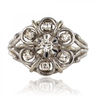 White Gold And Diamonds Ring