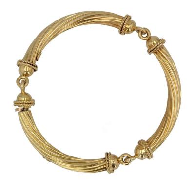 Articulated Bangle Gold Bracelet