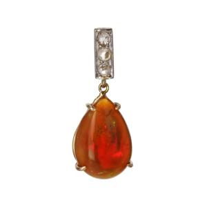 Opal And Diamonds Pendant