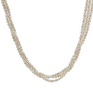 Cultured Pearl Necklace And Old Gold Clasp