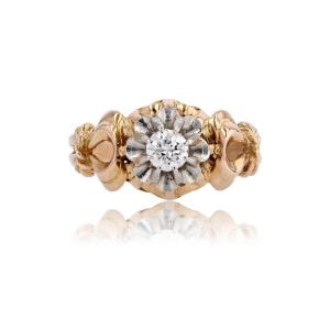 Old Retro Diamond Solitaire Ring