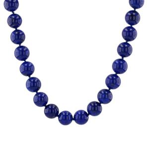 Lapis Lazuli Necklace And Its Gold Clasp