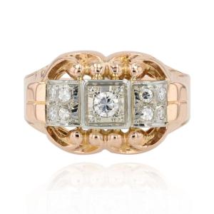 Antique Rose Gold Diamond Ring