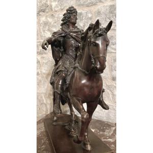Equestrian Bronze Statue Of Louis XIV          Signed   Girardon 1628/1715