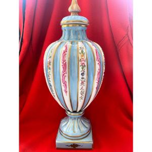 Vase In Porcelaine  Bleu De Sevres Of The Manufacture  Locré De Roissy Paris XVIII Th  Marks 