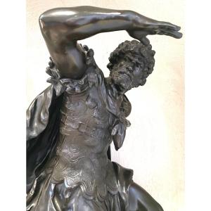 19th Century Bronze Of Hercules  By Math. Moreau  