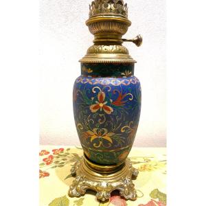 Japanese Porcelain Vase 19th Century Cloisonné Enamels Several Brands On Base