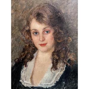 Portrait Hst 1921 Of Galina Braiskaya By Nicolas Kouznetsof 1850-1930 Expertised