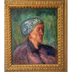 Portrait Impréssioinniste De La Mère Danio Signé Jean Peské 1870-1949