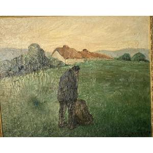 Landscape Signed Auguste Durand Rosé