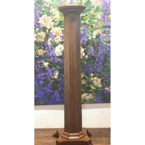 Early 19th Century High Side Table In The Biedermeier Style, Made Of Mahogany On Sculpted Legs