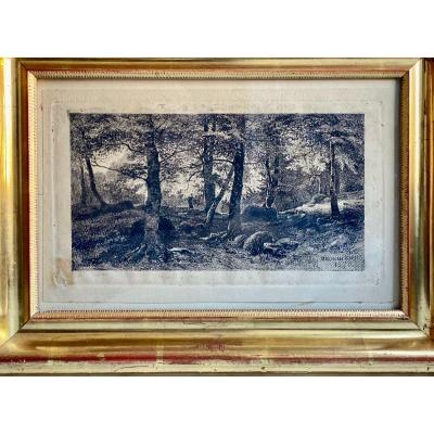 Ivan Ivanovitch Shishkine La Clairiere Eau Forte 1870