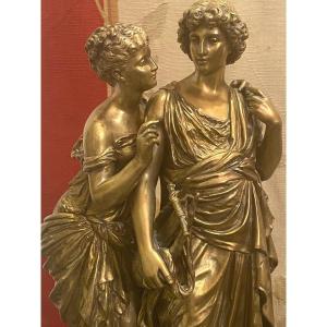 Gilt Bronze Of Apollo Olympian God Of Poetry And Music Signed  Moreau