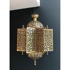 Brass Oriental Lantern. Oriental Work. End Of 19th Century