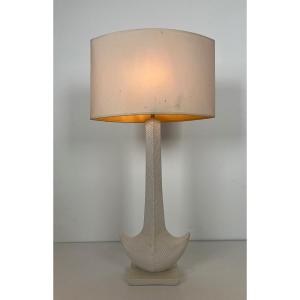 Design Ceramic Table Lamp. French Work By L Drummer. Vers 1970