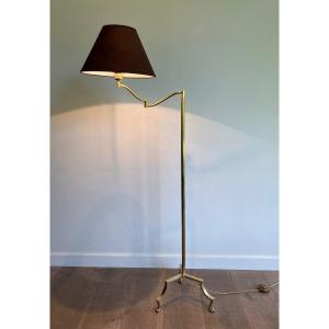 Brass Removable And Adjustable Reading Lamp. 3 Identical Floor Lamps Are Available. French Work