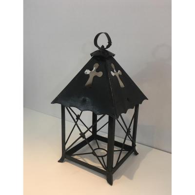 Wrought Iron Lantern. French. Circa 1940