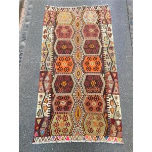 Kilim Malatya - Anatolia. Mid 20th Century. 354 X 170 Cm