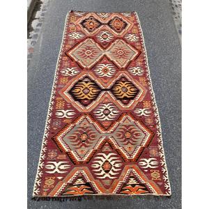 Anatolian Kilim Mut. Circa 1930. 337 X 150 Cm