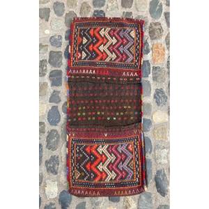 Heybe Double Bag. Korkuteli - Anatolia. Circa 1930. 113 X 47 Cm