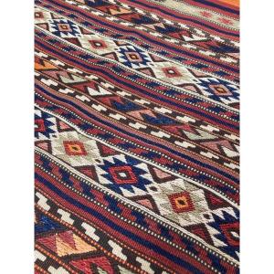 Kilim / Cuval Fethiye - Anatolia. Circa 1960. 250 X 82 Cm