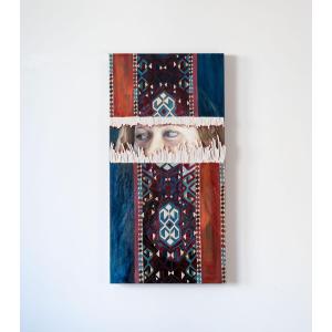 Painting. Mixed Media. "aperture" - 40 X 80 Cm