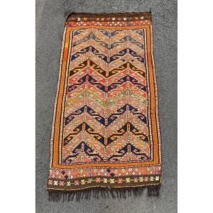 Embroidered Kilim Mut / Anatolia. Circa 1920. 212 X 113 Cm