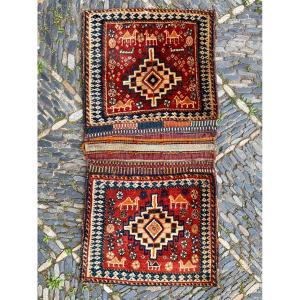 Khorjin. Double Saddlebag. Qashqai. Persia. Circa 1900. 110 X 52 Cm