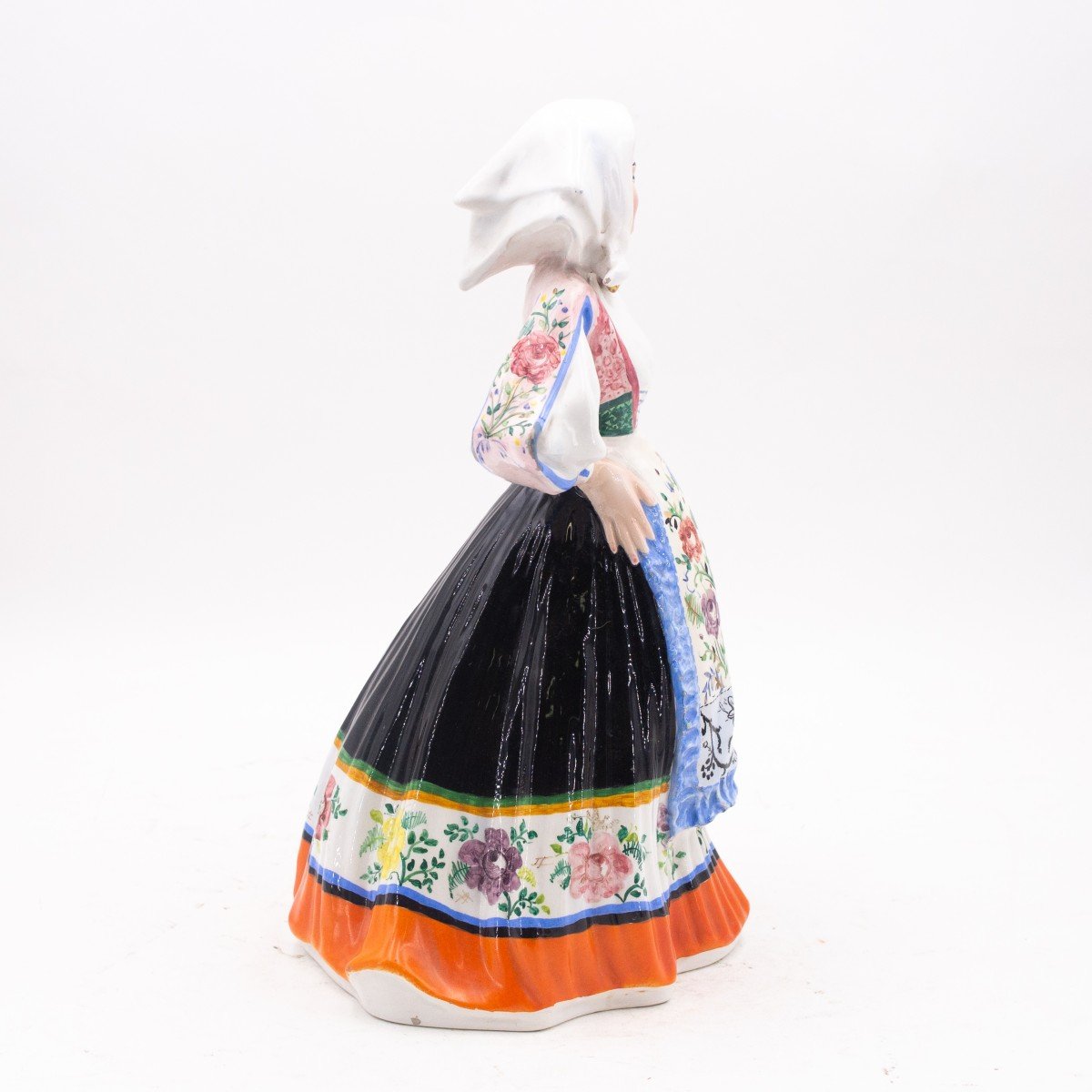 Scultura, Ceramica Mola, "DONNA IN COSTUME SENNORI", XX Secolo-photo-3