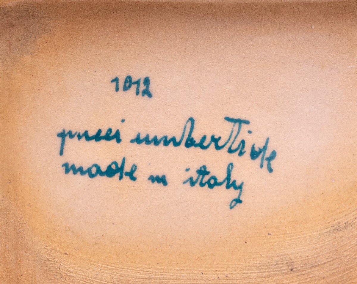 Coppia di placche in ceramica Rometti Umbertide, "L'amore", Anni '30-photo-3