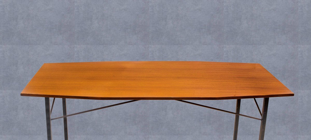 Table Avec Plateau En Bois, Années 1950-photo-2