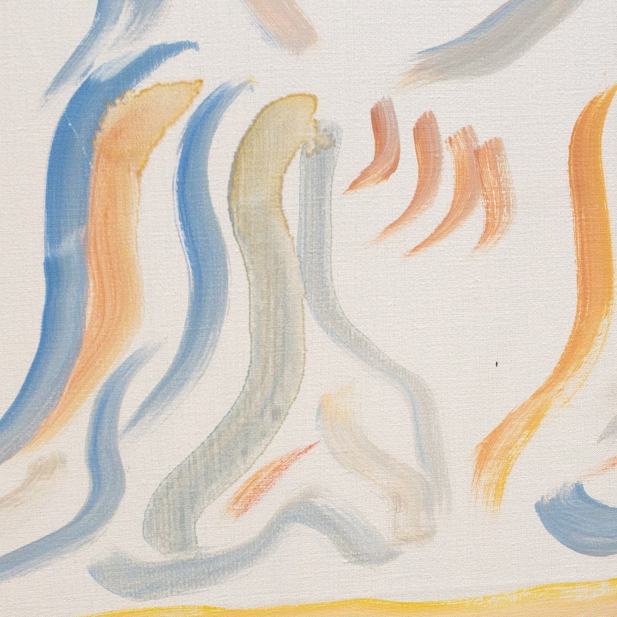 Olio su tela, "Incontro", di Virgilio Guidi, Anni '60-photo-2